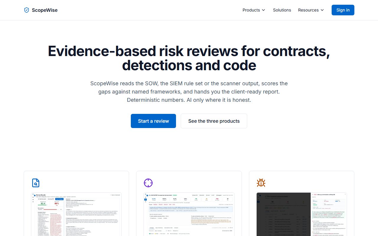 ScopeSense risk review